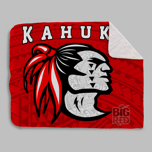 Kahuku Tribal Head Natural Sherpa Blanket