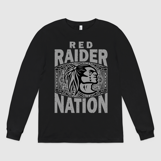 "Red Raider Nation" Long Sleeve Crew Tee