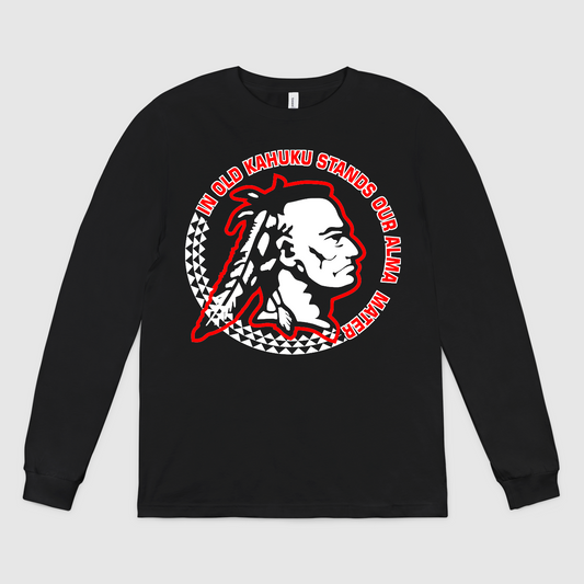 "In Old Kahuku" + Original Red Raider Long Sleeve Crew Tee