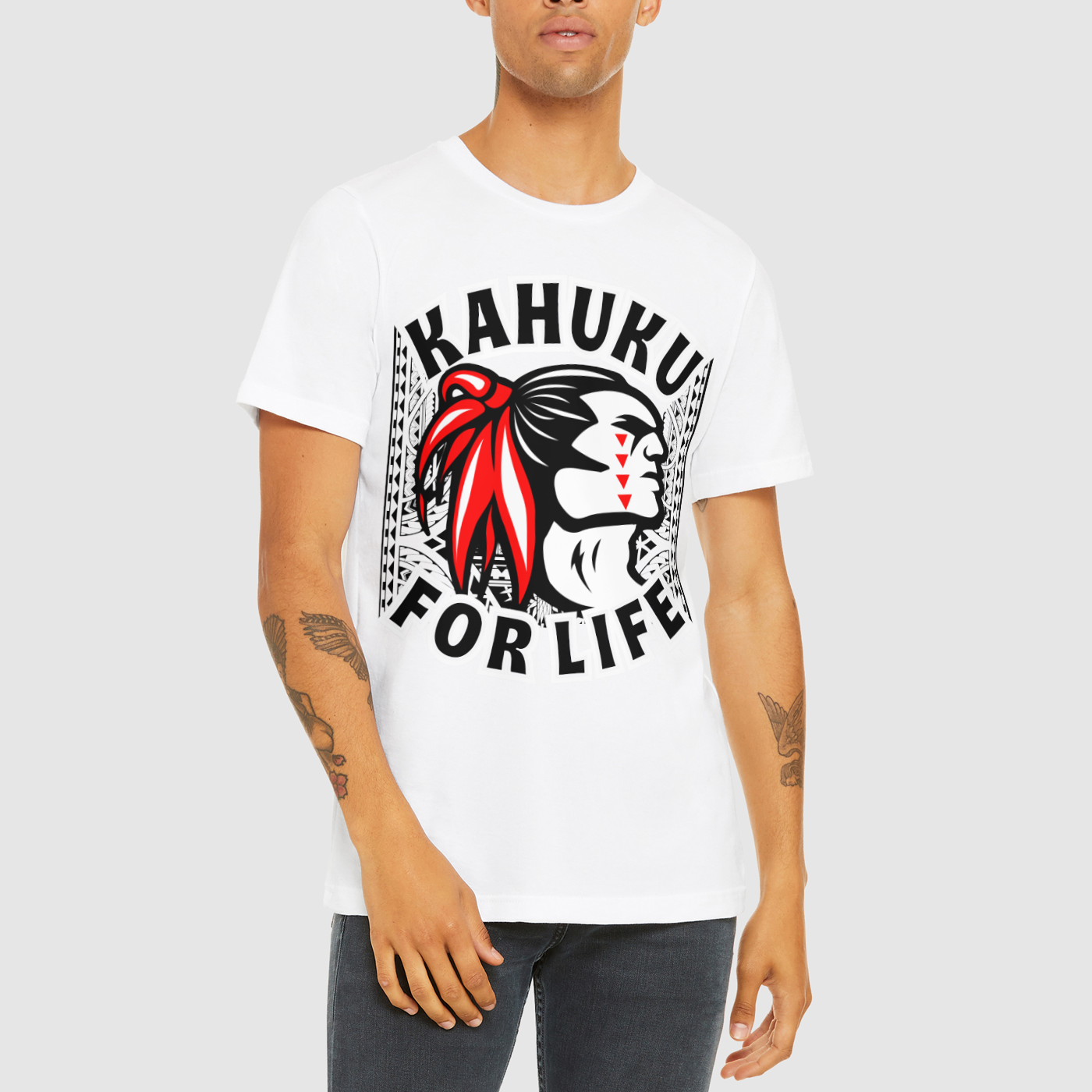 "Kahuku For Life"  Mens Crew Tee