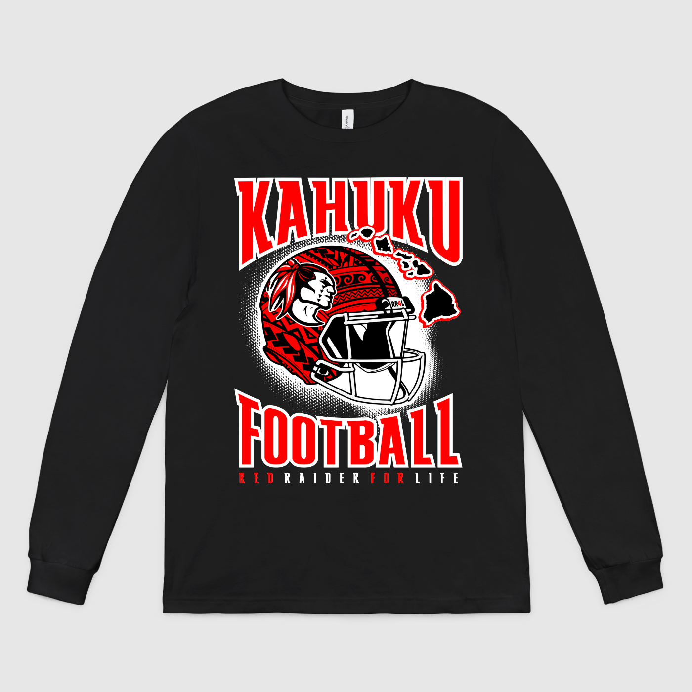 "Kahuku Football RRFL"  Long Sleeve Crew Tee