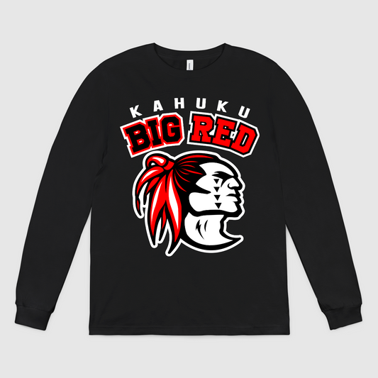 "Kahuku Big Red" Long Sleeve Crew Tee