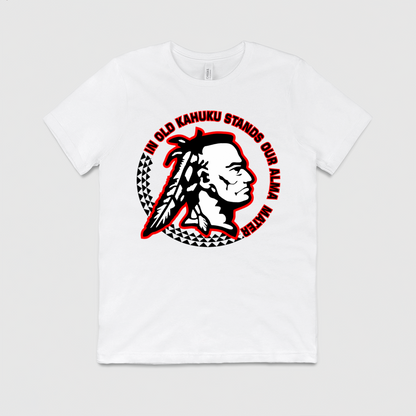 "In Old Kahuku" + Original Red Raider White Crew Tee