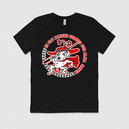 "In Old Kahuku" + OG Red Raider Black Mens Crew Tee